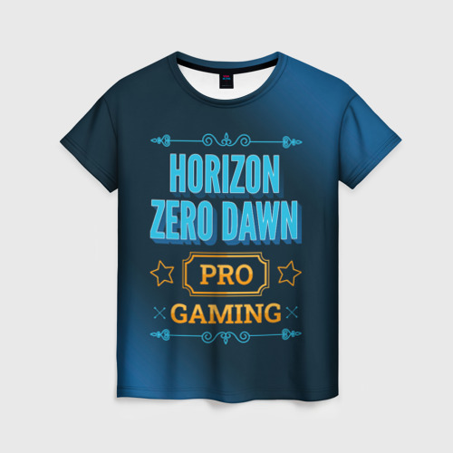 Женская футболка 3D с принтом Игра Horizon Zero Dawn: PRO Gaming, вид спереди #2