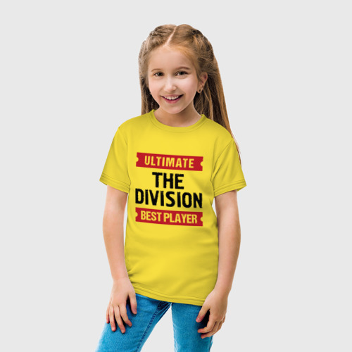 Детская футболка хлопок The Division: таблички Ultimate и Best Player, цвет желтый - фото 5