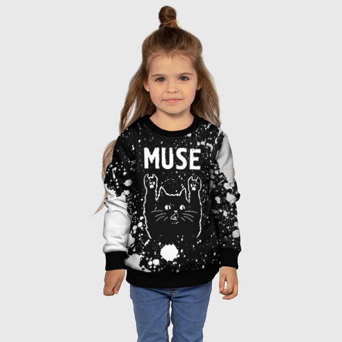 Детский свитшот 3D Группа Muse и Рок Кот, цвет 3D печать - фото 7