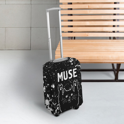 Чехол для чемодана 3D Группа Muse и Рок Кот, цвет 3D печать - фото 3