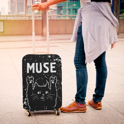 Чехол для чемодана 3D Группа Muse и Рок Кот, цвет 3D печать - фото 4