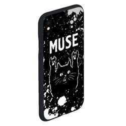 Чехол для iPhone XS Max матовый Группа Muse и Рок Кот - фото 2