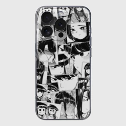 Чехол для iPhone 16 Pro Max силиконовый с защитой камеры Komi san pattern У Коми проблемы с общением