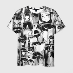 Мужская футболка 3D Komi san pattern У Коми проблемы с общением