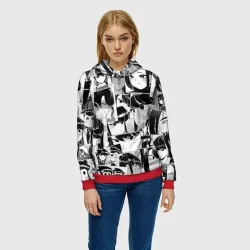 Женская толстовка 3D Komi san pattern У Коми проблемы с общением - фото 2