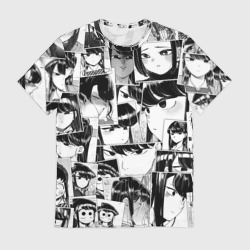 Мужская футболка 3D Komi san pattern У Коми проблемы с общением