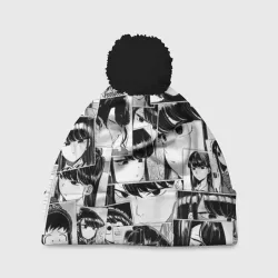 Шапка 3D c помпоном Komi san pattern У Коми проблемы с общением