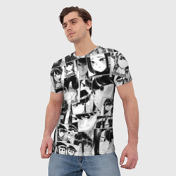 Мужская футболка 3D Komi san pattern У Коми проблемы с общением - фото 2