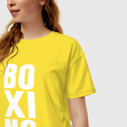 Женская футболка хлопок Oversize Boxing classic - фото 2