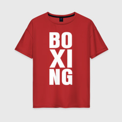 Женская футболка хлопок Oversize Boxing classic