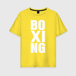 Женская футболка хлопок Oversize Boxing classic