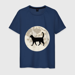 Мужская футболка хлопок Лунная кошечка