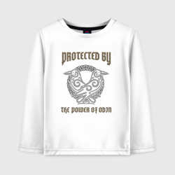 Детский лонгслив хлопок Protected by the power of Odin