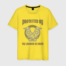 Мужская футболка хлопок Protected by the power of Odin