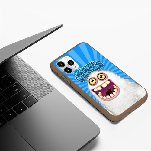 Чехол для iPhone 11 Pro Max матовый My singing monsters Мамунт, цвет коричневый - фото 5