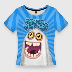 Женская футболка 3D Slim My singing monsters Мамунт