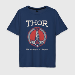 Мужская футболка хлопок Oversize Thor strenght of Asgard