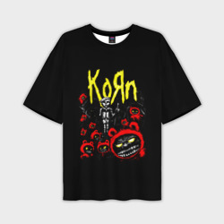 Мужская футболка oversize 3D KoЯn - Korn