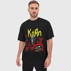Мужская футболка oversize 3D KoЯn - Korn - фото 2