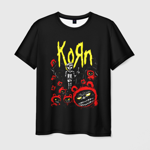 Мужская футболка с принтом KoЯn - Korn, вид спереди №1