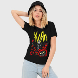 Женская футболка 3D Slim KoЯn - Korn - фото 2