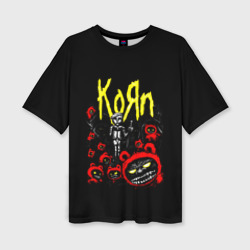 Женская футболка oversize 3D KoЯn - Korn