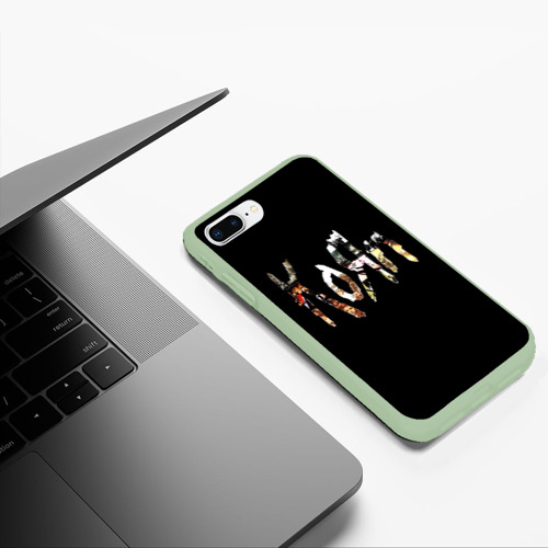 Чехол для iPhone 7Plus/8 Plus матовый с принтом KoЯn (Korn) лого, фото #5