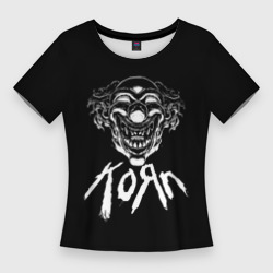 Женская футболка 3D Slim KoЯn Korn клоун