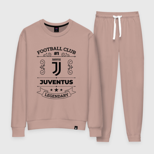 Женский костюм хлопок с принтом Juventus: Football Club Number 1 Legendary, вид спереди #2