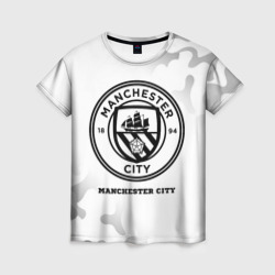 Женская футболка 3D Manchester City Sport на светлом фоне