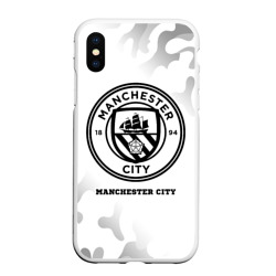 Чехол для iPhone XS Max матовый Manchester City Sport на светлом фоне