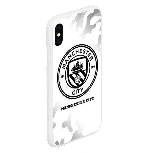 Чехол для iPhone XS Max матовый Manchester City Sport на светлом фоне - фото 3