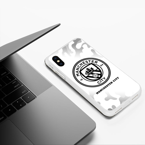 Чехол для iPhone XS Max матовый Manchester City Sport на светлом фоне - фото 5