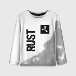 Детский лонгслив 3D Rust Glitch на светлом фоне