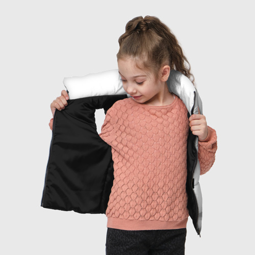 Детский жилет утепленный 3D Rust Glitch на светлом фоне, цвет черный - фото 5