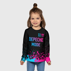 Детский лонгслив 3D Depeche Mode Neon Gradient - фото 2