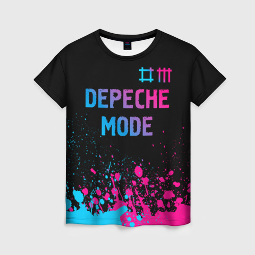 Женская футболка 3D Depeche Mode Neon Gradient, цвет 3D печать