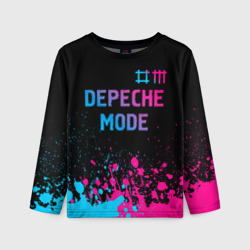Детский лонгслив 3D Depeche Mode Neon Gradient