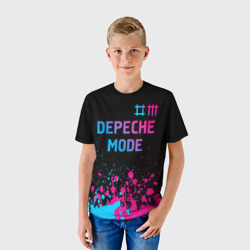 Детская футболка 3D Depeche Mode Neon Gradient - фото 2