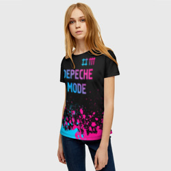 Женская футболка 3D Depeche Mode Neon Gradient - фото 2