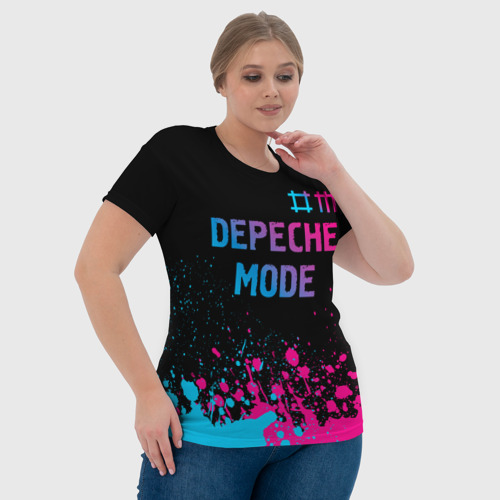 Женская футболка 3D Depeche Mode Neon Gradient, цвет 3D печать - фото 6