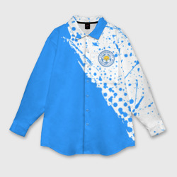 Мужская рубашка oversize 3D Leicester city Лестер Сити