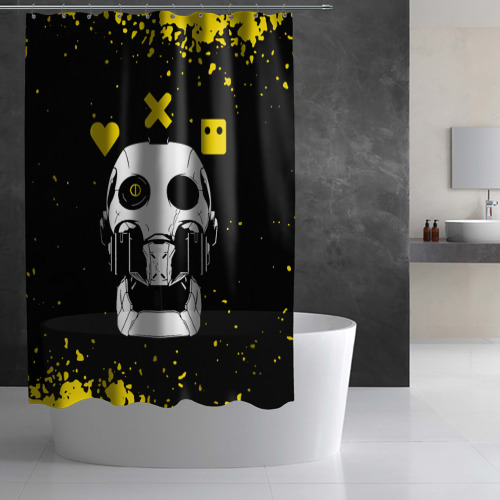 Штора 3D для ванной Love Death and Robots Любовь Смерть и Роботы - фото 2