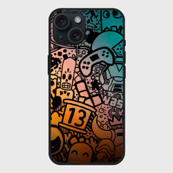 Чехол силиконовый для Apple iPhone 15 матовый Life is gaming
