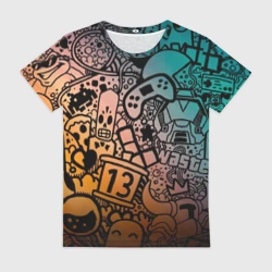 Женская футболка 3D Life is gaming