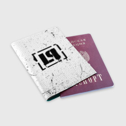 Обложка для паспорта матовая кожа Linkin Park брызги краски - фото 2