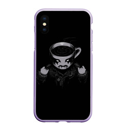 Чехол для iPhone XS Max матовый Black Metal Coffee