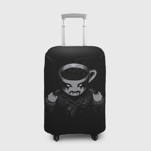 Чехол для чемодана 3D Black Metal Coffee, цвет 3D печать