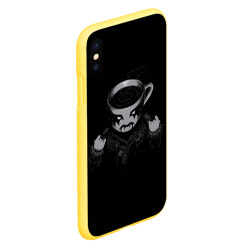 Чехол для iPhone XS Max матовый Black Metal Coffee - фото 2
