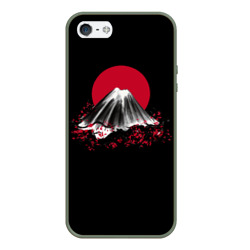 Чехол для iPhone 5/5S матовый Гора Фудзи Цветение сакуры